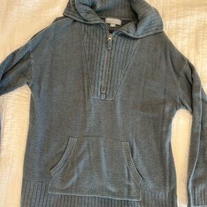Barefoot Dreams Blue Gray Half-Zip Sweater/ Tunic